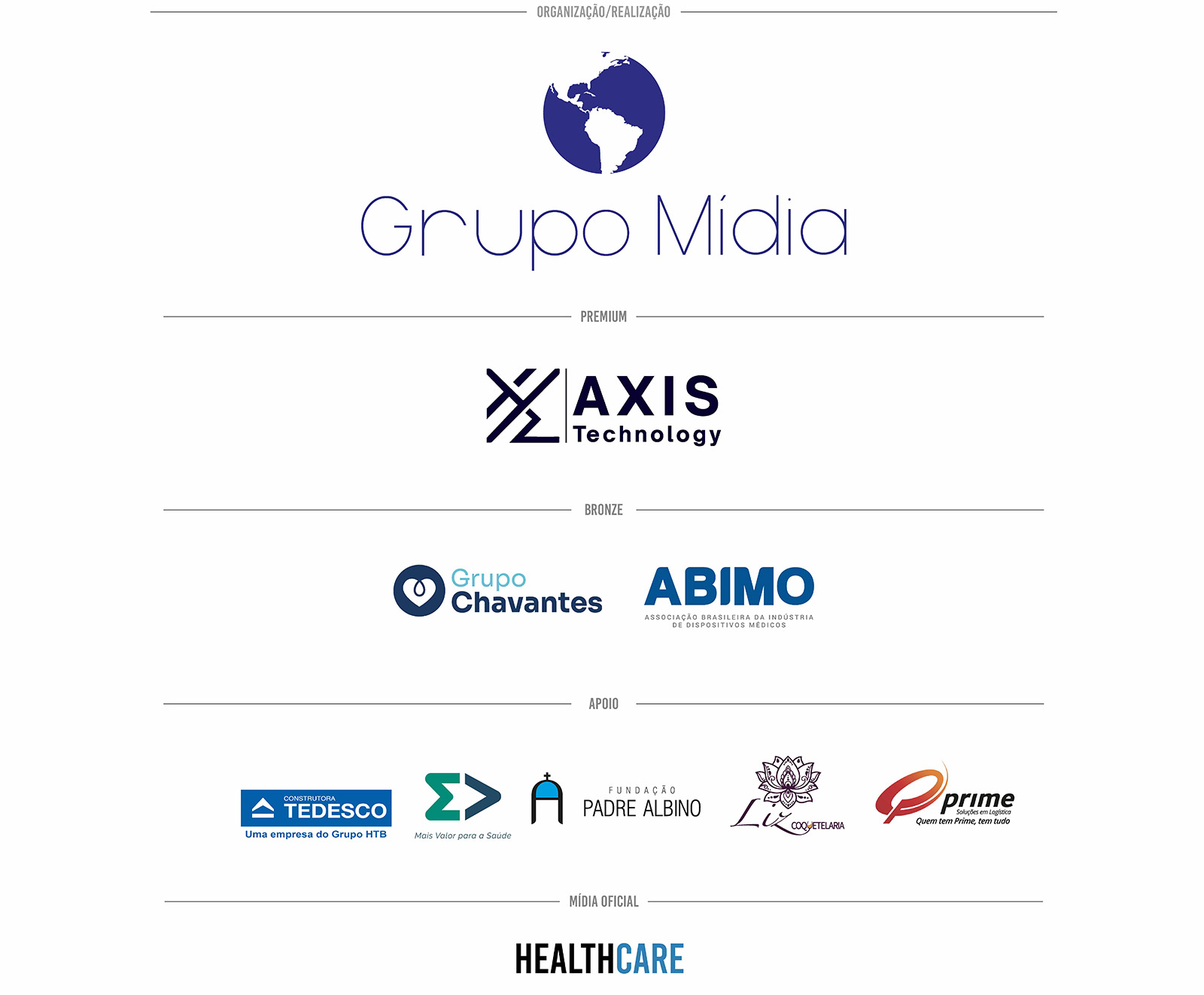 Patrocinadores 100 Mais Influentes da Saúde 2025