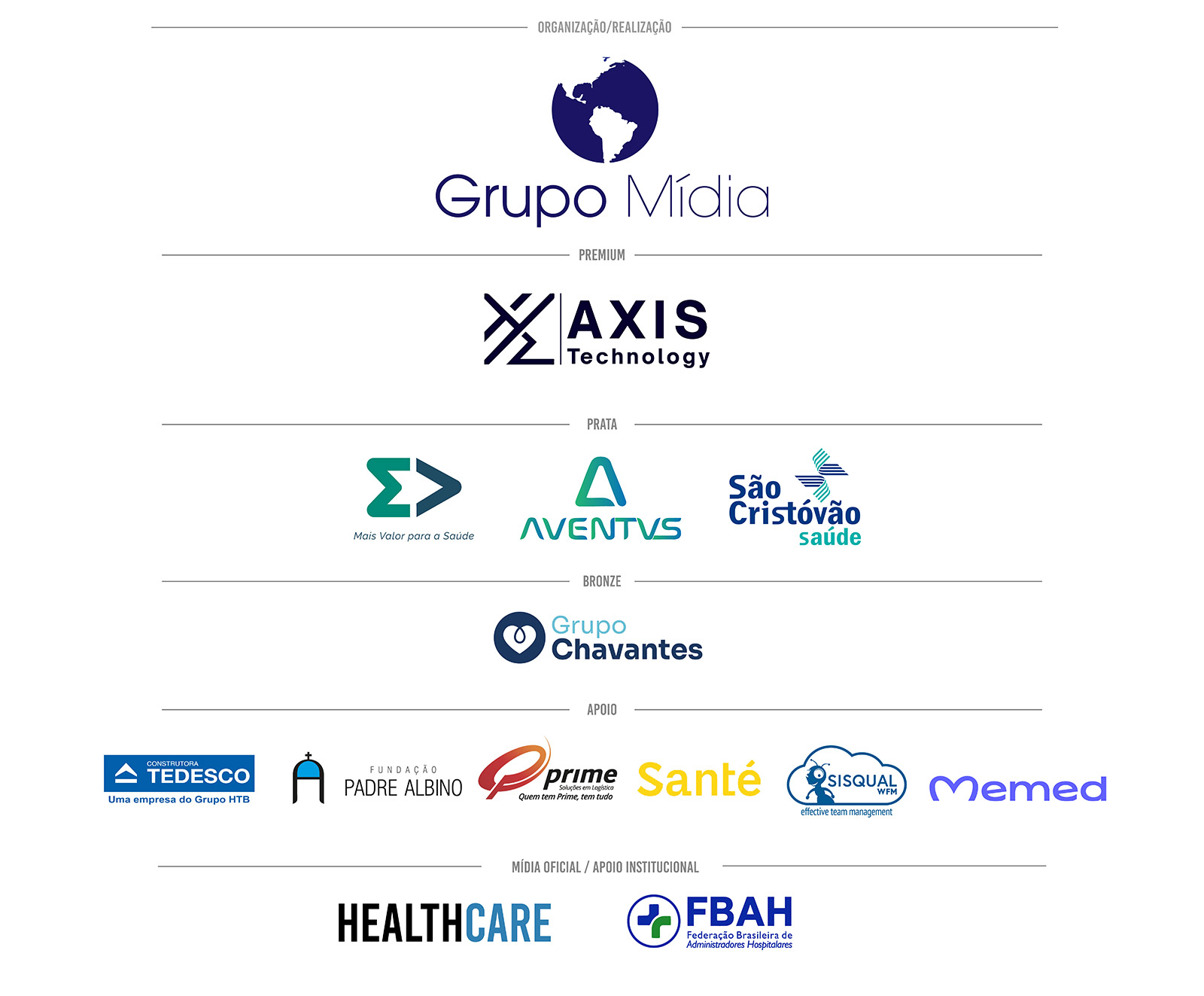 Patrocinadores 100 Mais Influentes da Saúde 2025