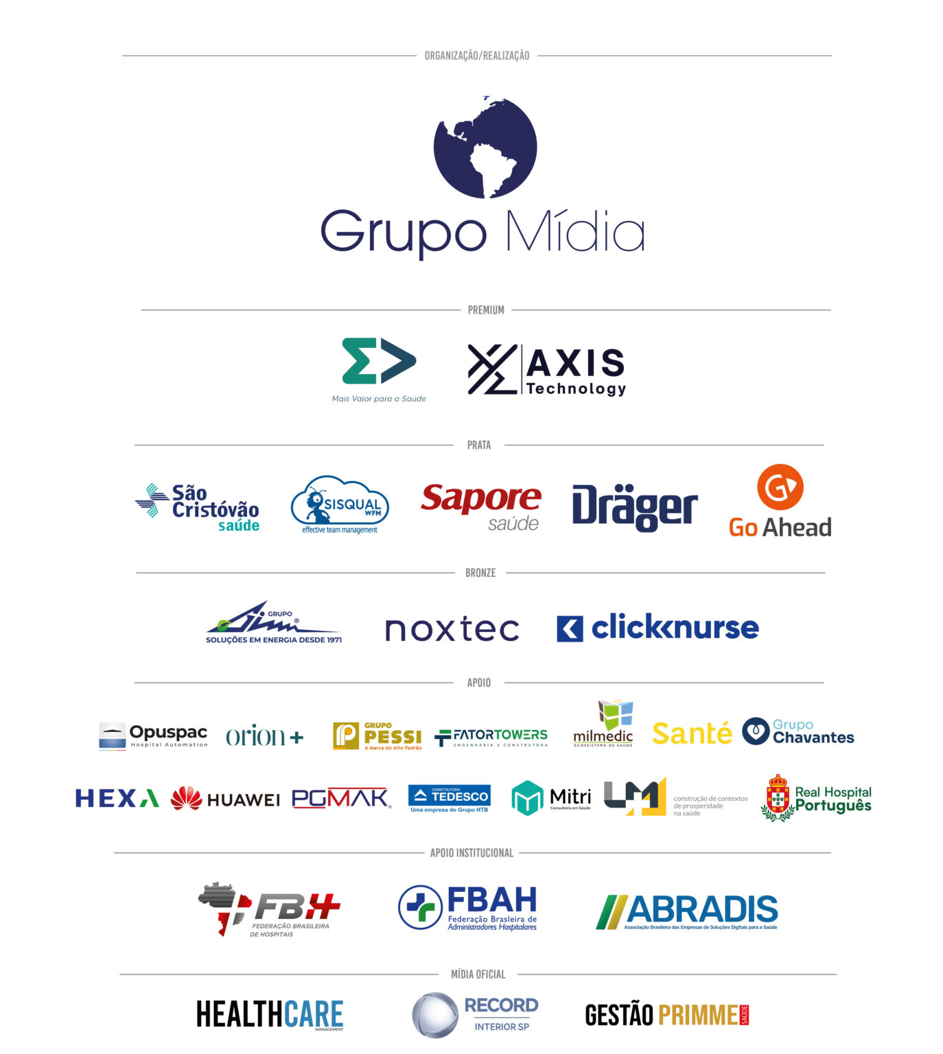 Patrocinadores Prêmio Excelência da Saúde