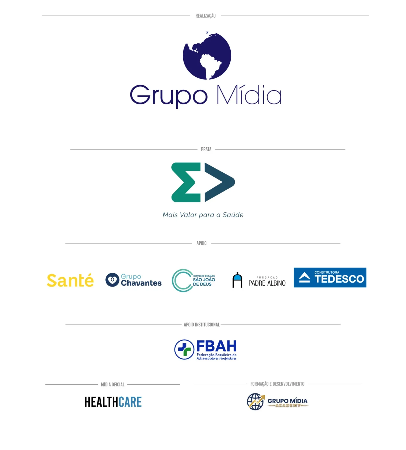 Patrocinadores Líderes da Saúde - 2026