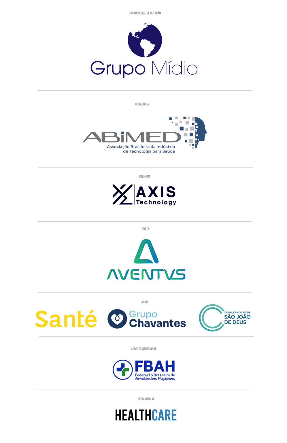 Patrocinadores Welcome Saúde 2026