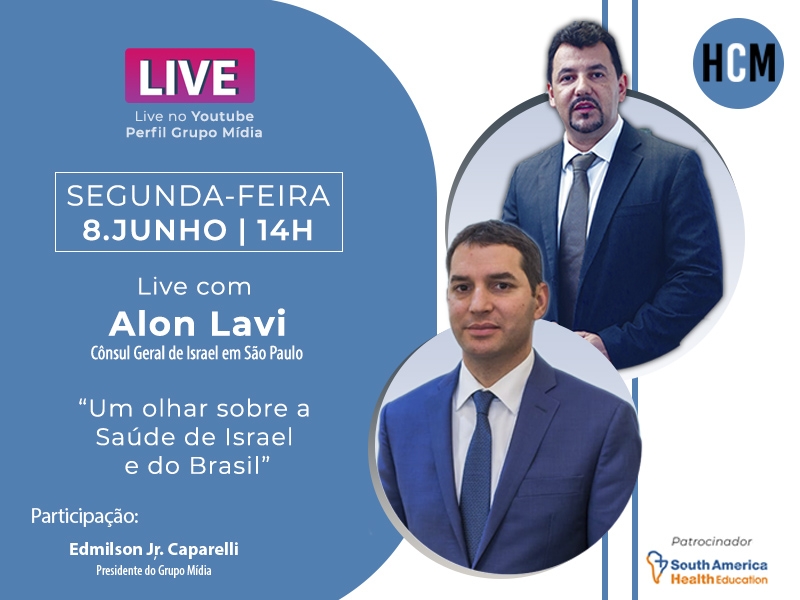 Segunda-feira, 8/6, tem Live com o Cônsul Geral de Israel em São Paulo