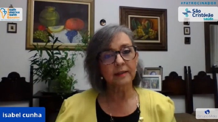 Isabel Cunha, do Masterclass de Gestão em Enfermagem, participou da Maratona de Lives da SAHE ’21