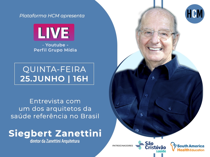 Siegbert Zanettini participará de Live pela Plataforma Healthcare Management