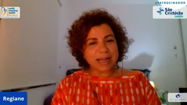 Regiane dos Santos, de Gestão em Enfermagem, foi entrevistada na Maratona de Lives da SAHE ‘21