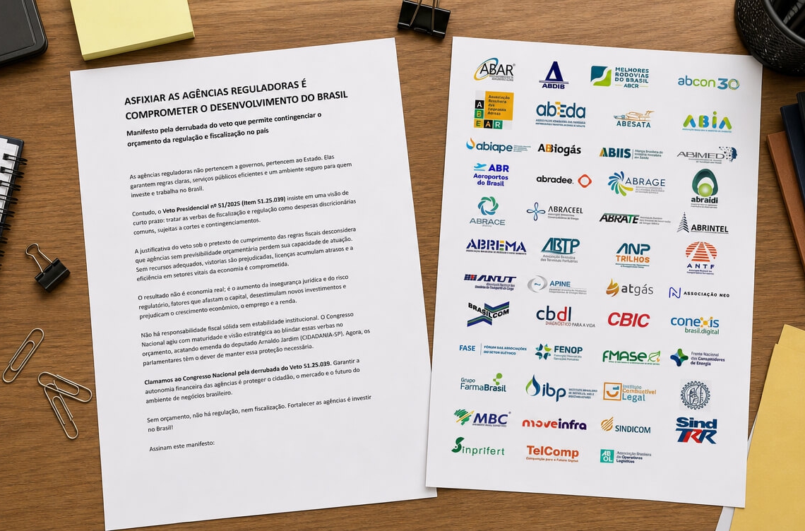 ABIIS e outras 46 entidades defendem autonomia das agências reguladoras e pedem derrubada de veto ao contingenciamento de recursos